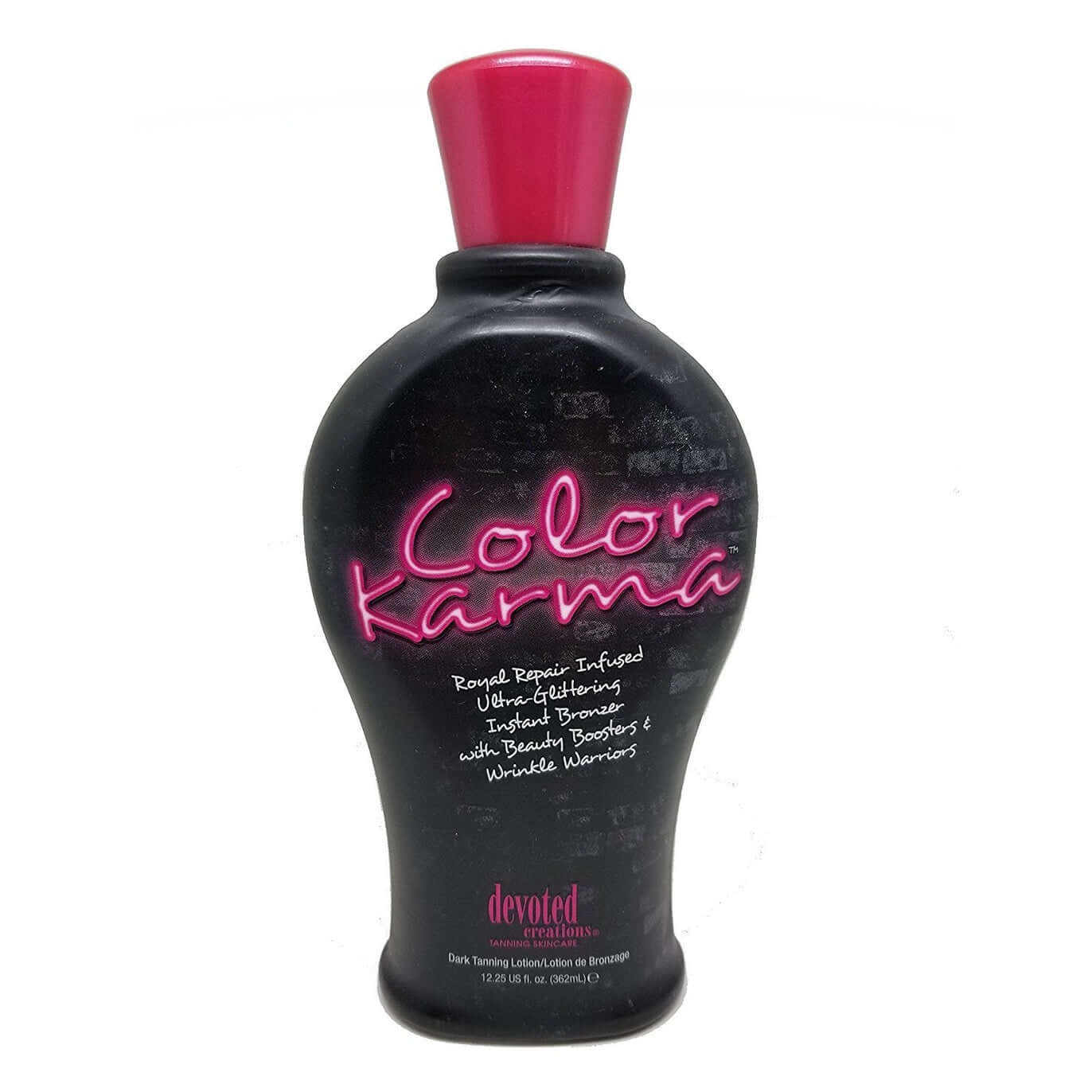 Cream for solarium Devoted Creations Color Karma, Ultra Glittering Instant Bronzing Lotion, 360 ml