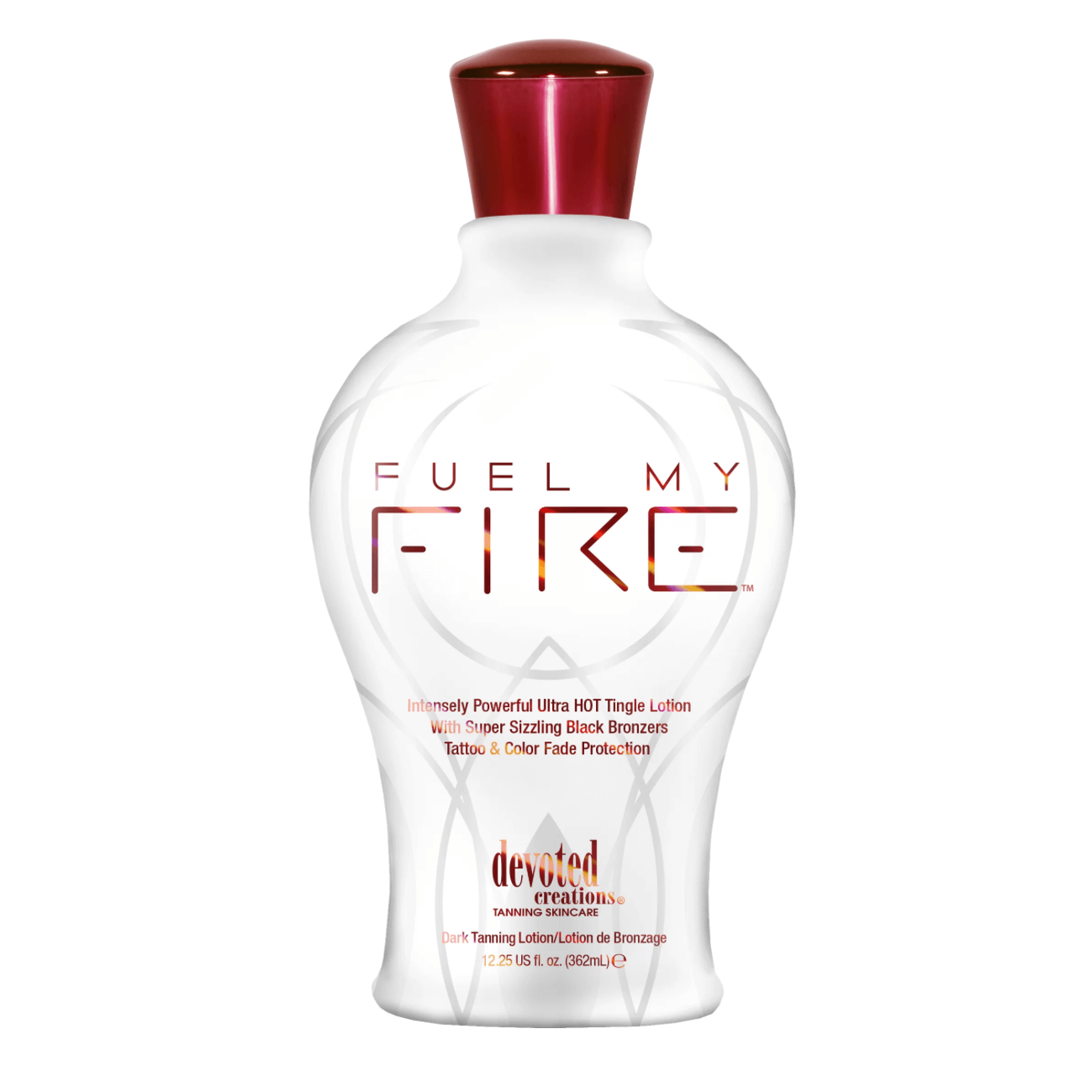 Cream for solarium Devoted Creations Fuel My Fire, Intensely Powerful Ultra HOT Tingle Bronzing Lotion, 360 ml