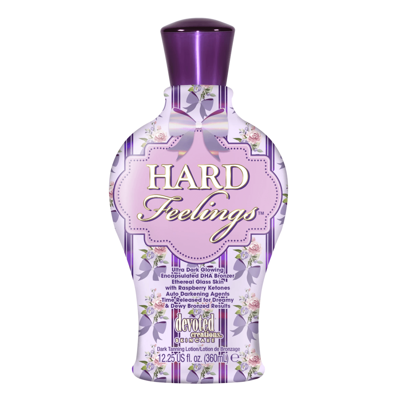 Cream for solarium Devoted Creations Hard Feelings for ultra dark glowing tan, tattoo protection, 360 ml