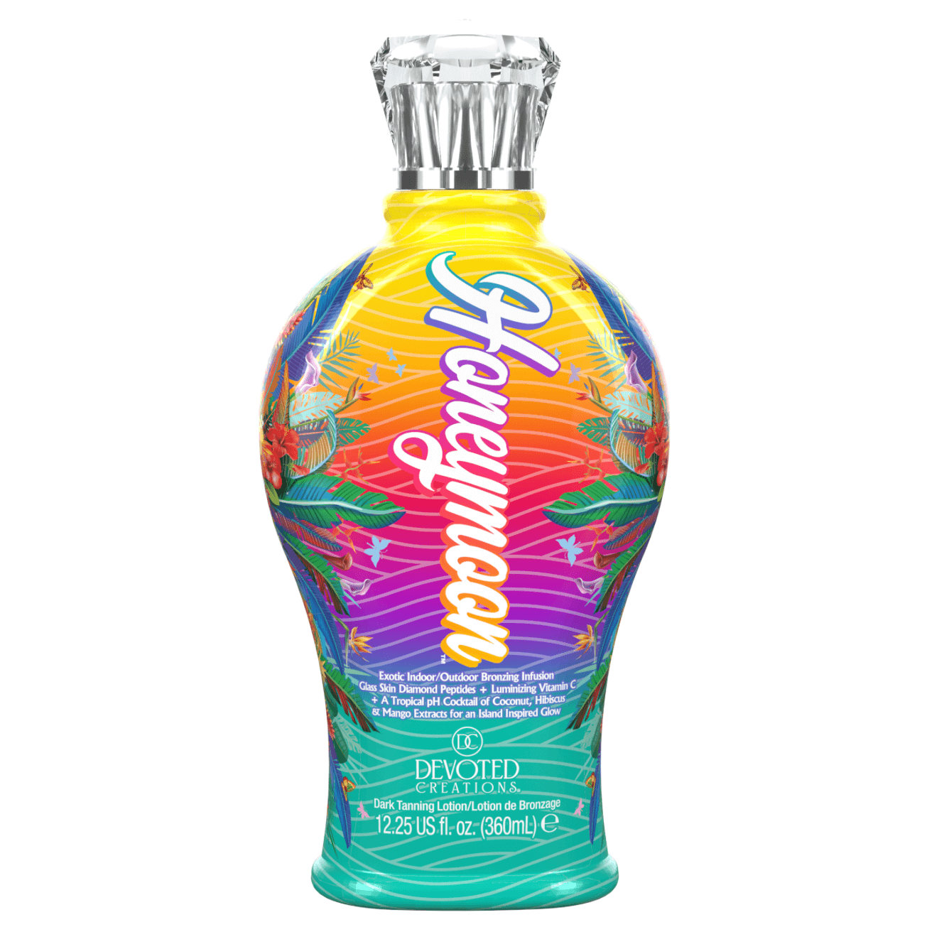 Cream for solarium Devoted Creations Honeymoon, Dark Glowing DHA Bronzing Lotion, 360 ml