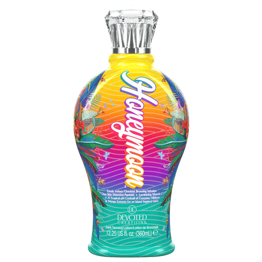 Cream for solarium Devoted Creations Honeymoon, Dark Glowing DHA Bronzing Lotion, 360 ml