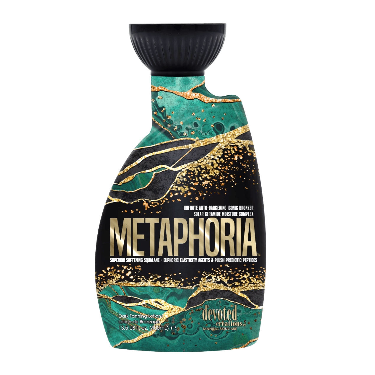 Cream for solarium Devoted Creations Metaphoria, Infinite Auto-Darkening Lotion, deep tan and satin soft skin, 400 ml