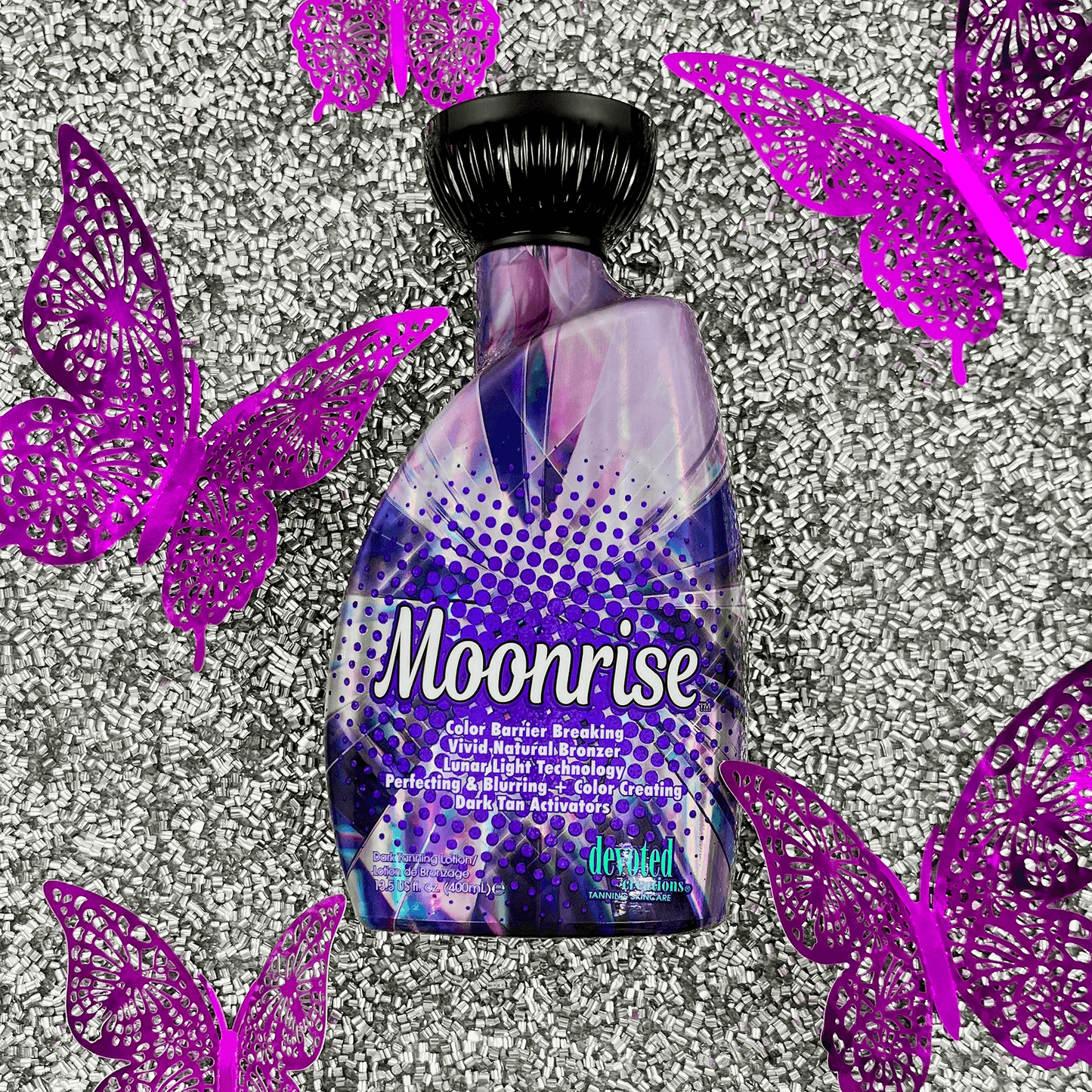 Cream for solarium Devoted Creations Moonrise for vivid natural tan,skin perfecting formula, 400 ml