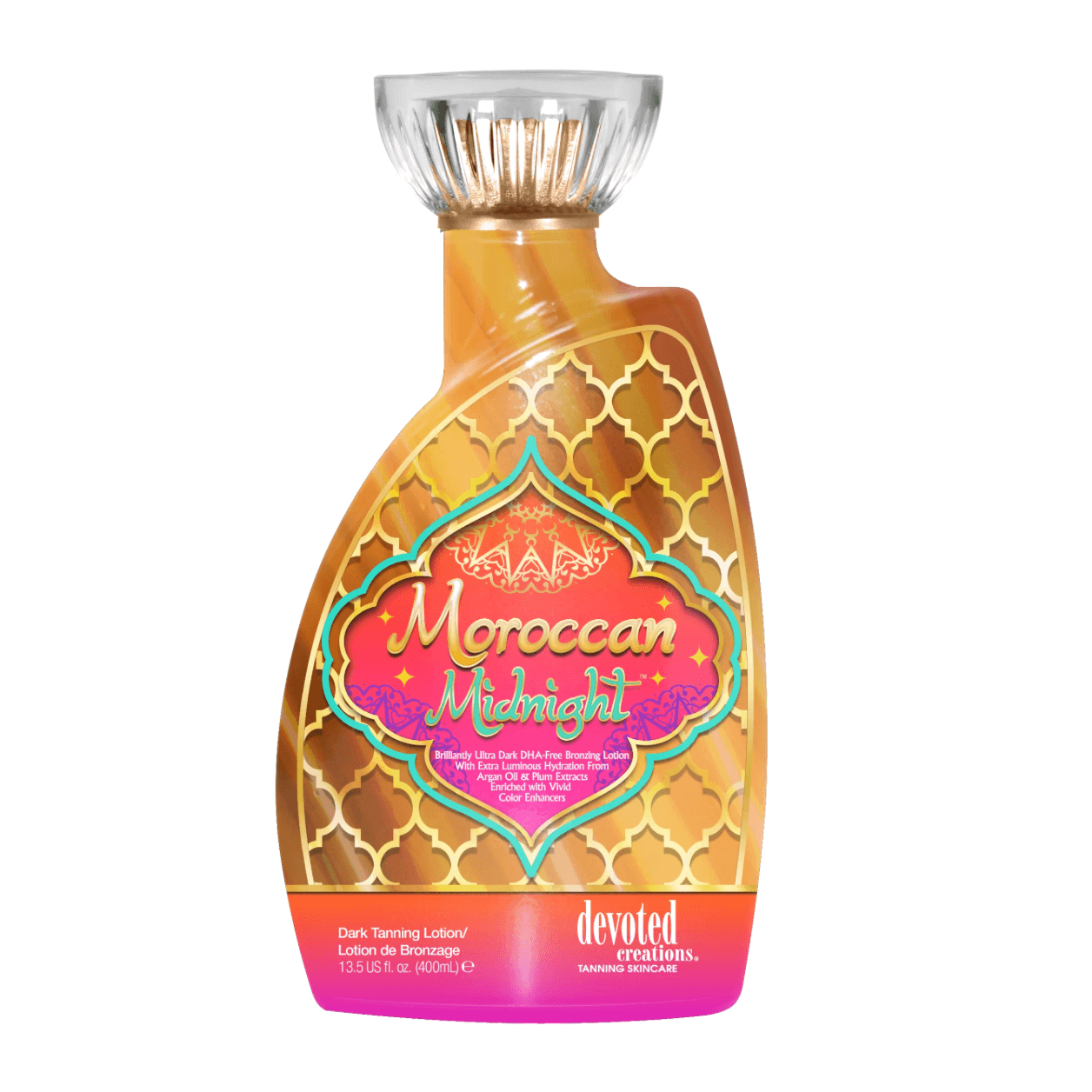 Cream for solarium Devoted Creations Moroccan Midnight for luxury deep tan and perfect skin, 400 ml