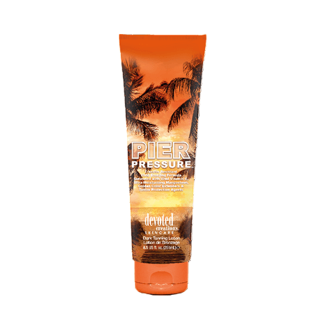 Cream for solarium Devoted Creations Pier Pressure for vivid bronze tan, ultra-moisturizing mangosteen, vitamin C, 251 ml