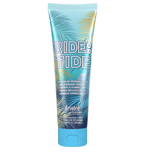 Cream for solarium Devoted Creations Ride or Tide for beach bronze tan, with hydrating mango butter, vitamin C, 251 ml