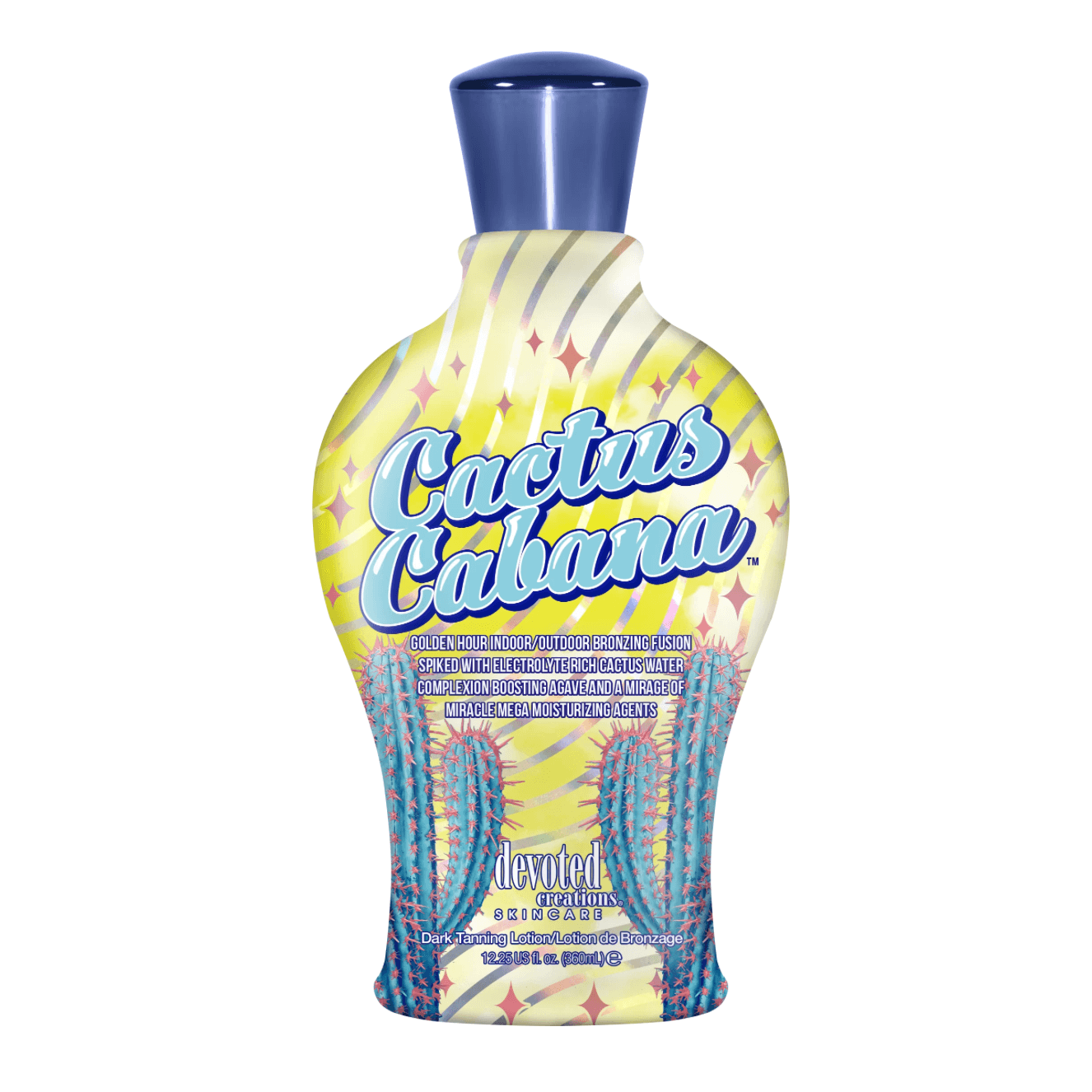 Cream for solarium Devoted Creations Сactus Сabana for instant golden tan, skin perfecting, tattoo protection, 360 ml