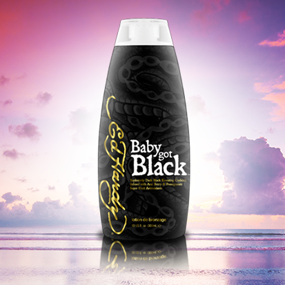 Cream for solarium Ed Hardy Baby Got Black, with Acai Berry, Pomegranate for dark tan and toned skin, 300 ml