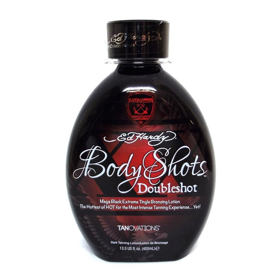 Cream for solarium Ed Hardy Body Shots Mega Extreme Black Tingle, Anti-Aging, Rejuvenating, 400 ml