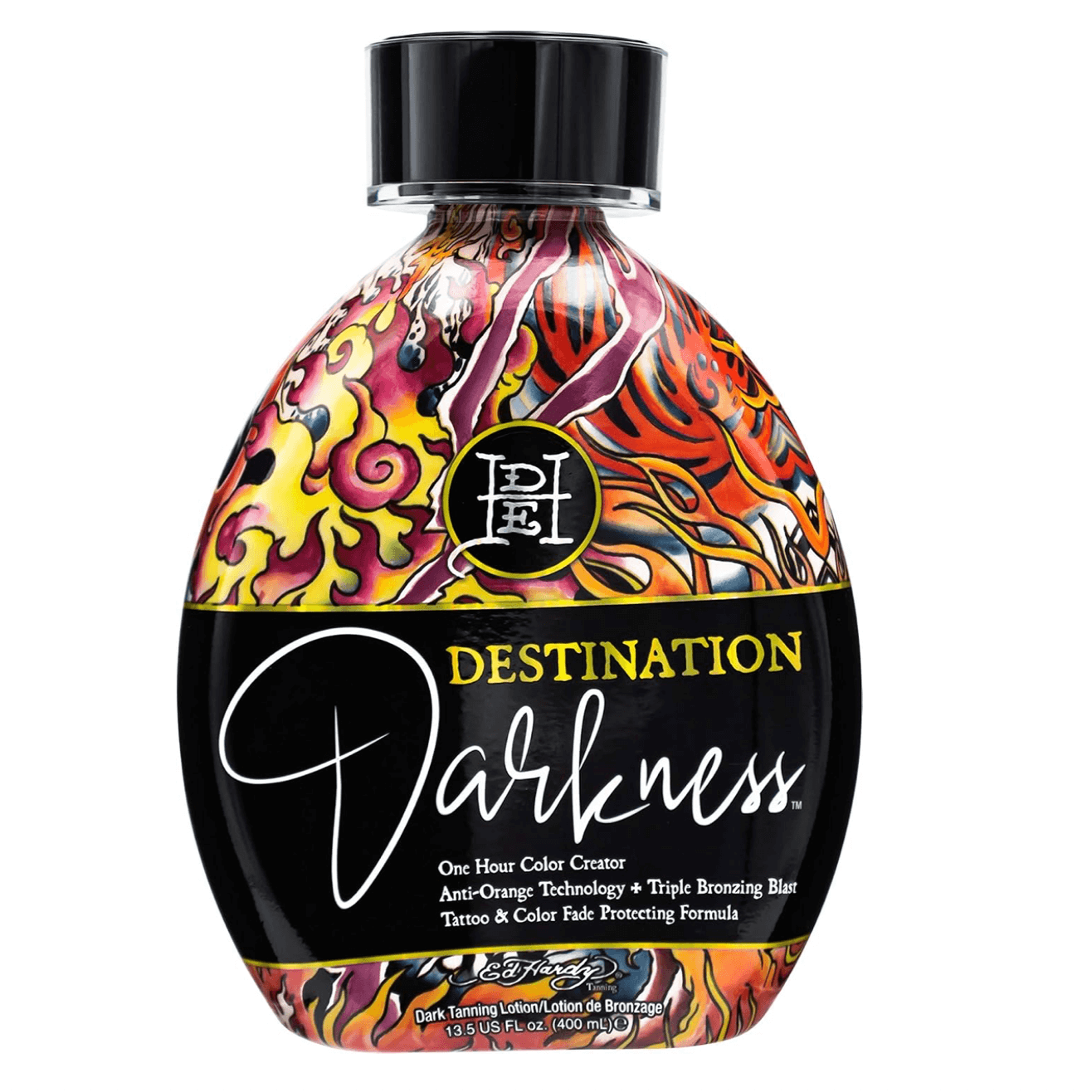 Cream for solarium Ed Hardy Destination Darkness with Detoxifying Agents, Anti-Orange Formula, 400 ml