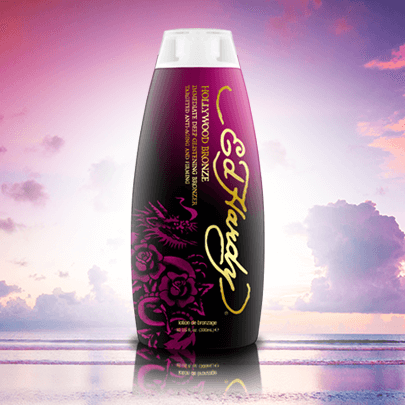 Cream for solarium Ed Hardy Hollywood Bronze Immediate Deep Dark Glistening Bronzing Lotion with Anti-Aging and Firming effect, DHA-free, 300 ml