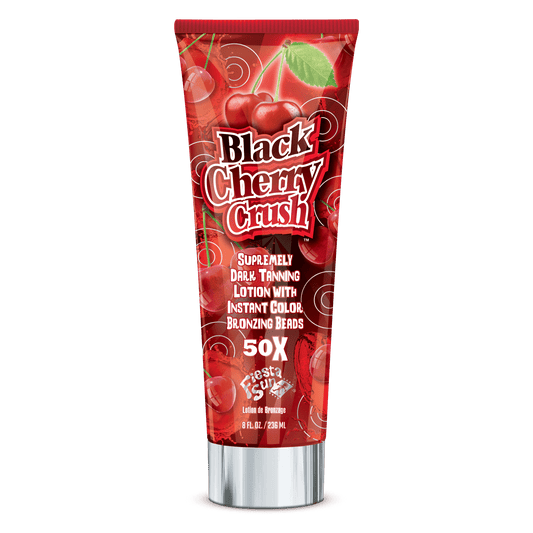 Fiesta Sun Black Cherry Crush 50x dark tanning lotion with instant bronzing beads