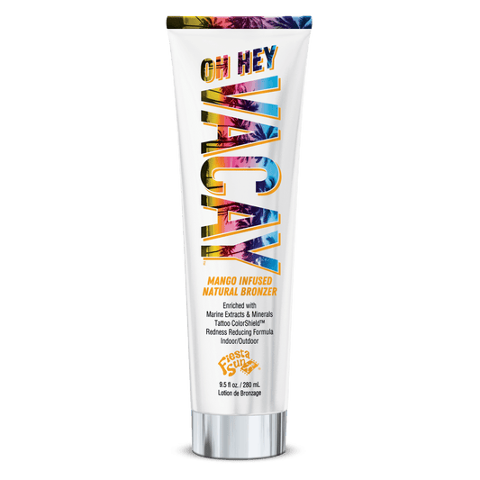 Fiesta Sun Mango Infused Natural Bronzing Lotion with Tattoo ColorShield and Redness Reducing Formula
