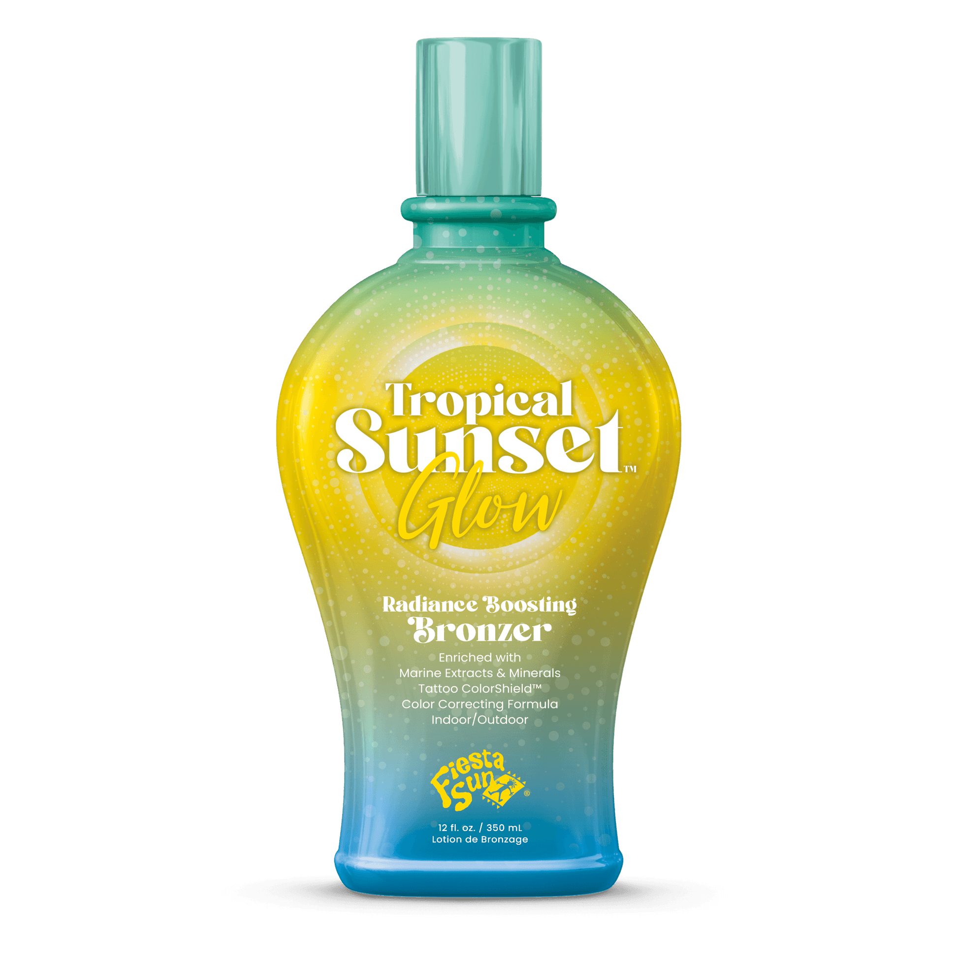 Fiesta Sun Tropical Sunset Glow bronzing lotion with marine extracts and minerals for indoor tanning