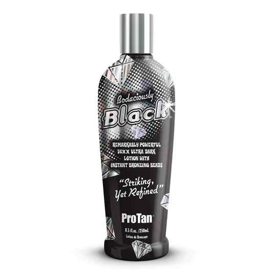 Pro Tan Bodaciously Black 250ml ultra dark solarium lotion with instant bronzing beads