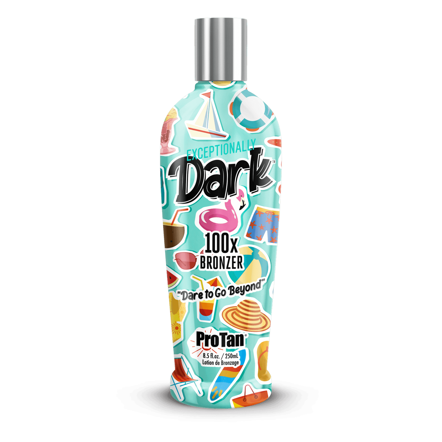 Pro Tan 250ml Exceptionally Dark solarium cream with beach stickers and antioxidant bronzers
