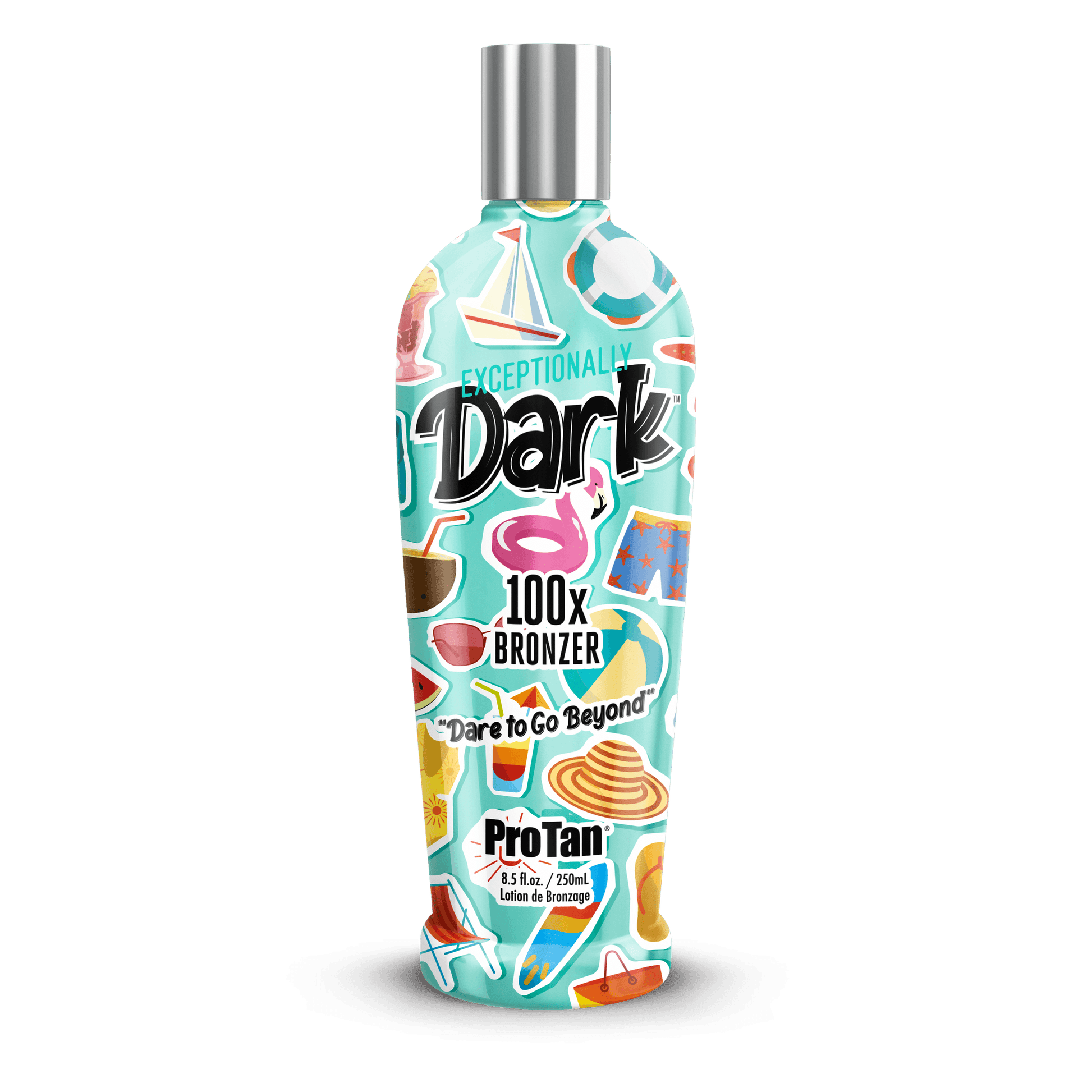 Pro Tan 250ml Exceptionally Dark solarium cream with beach stickers and antioxidant bronzers