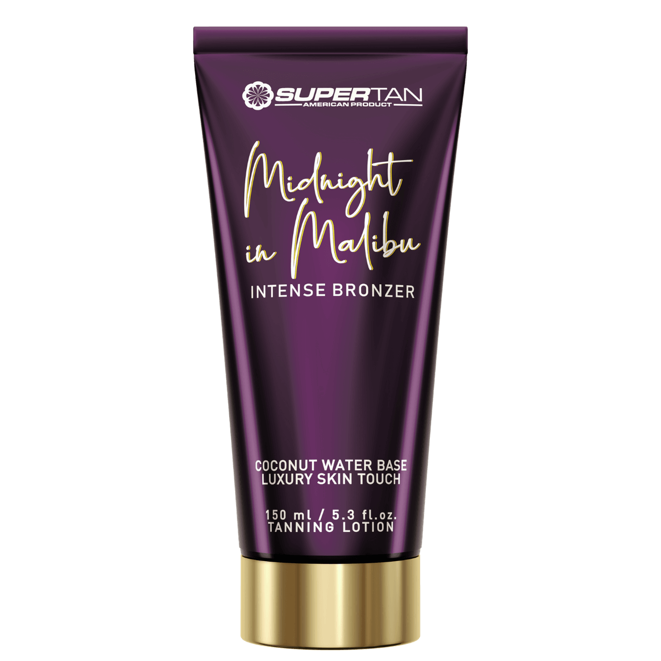 Cream for solarium Supertan Midnight in Malibu intense bronzer, coconut water, luxury skin touch effect, 150 ml