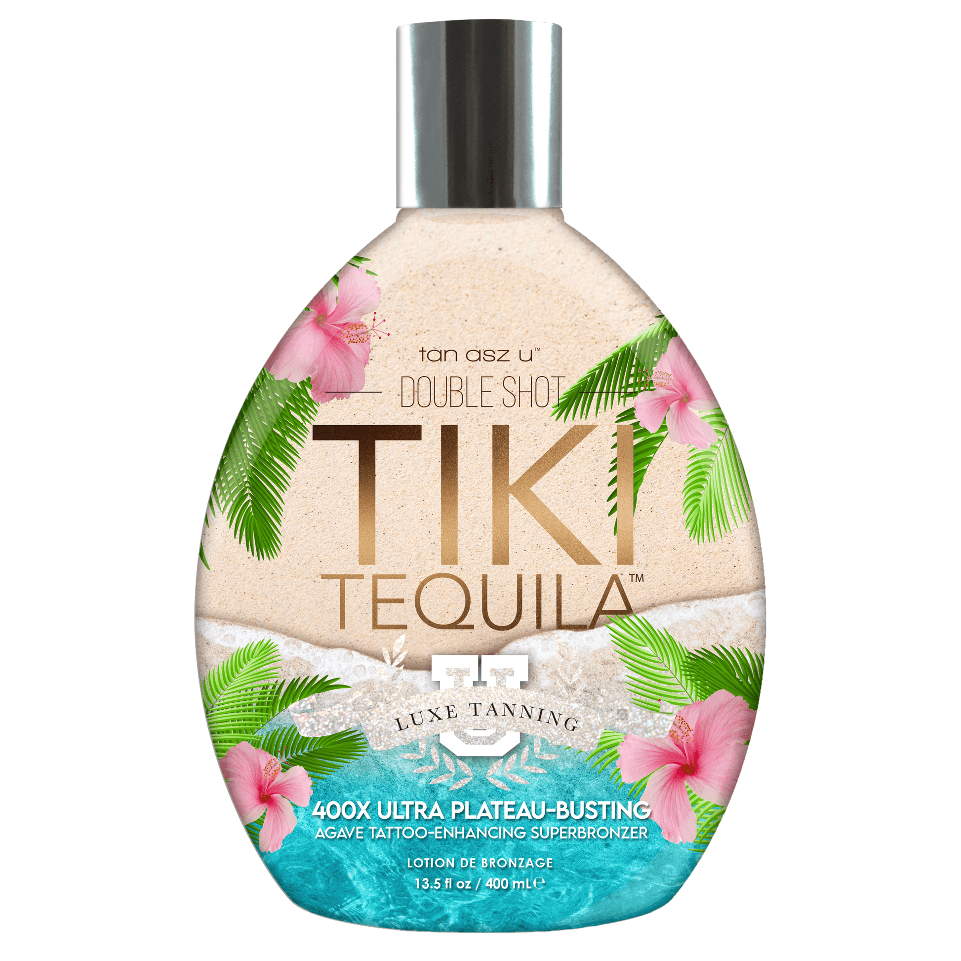 Cream for solarium Tan Asz U Double Shot Tiki Tequila 400X. Tattoo enhancing, 400 ml