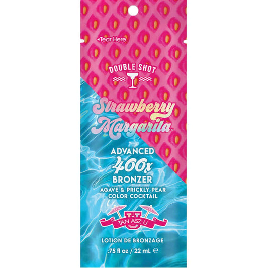 Cream for solarium Tan Asz U Strawberry Margarita 400X with elite bronzer for stylish bronze tan and delectable skin, 22 ml