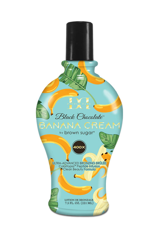 Double Dark Black Chocolate BANANA CREAM 400X with chocolate bronzers and dark caramel. Anti-aging effect, 221 ml