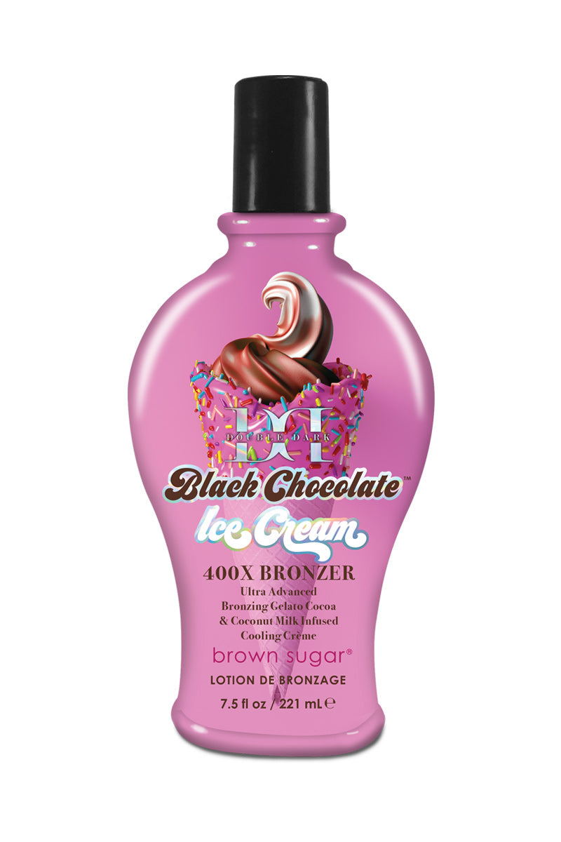 Brown Sugar Double Dark Black Chocolate Ice Cream 400X with Ultra Advanced Bronzing Gelato, Cocoa & Coconut Milk. 221 ml