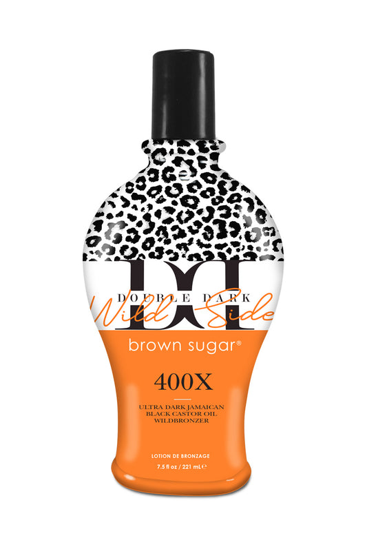 Double Dark WILD SIDE 400X with Wildbronzer for ultra dark Jamaican tan and elastic skin, 221 ml