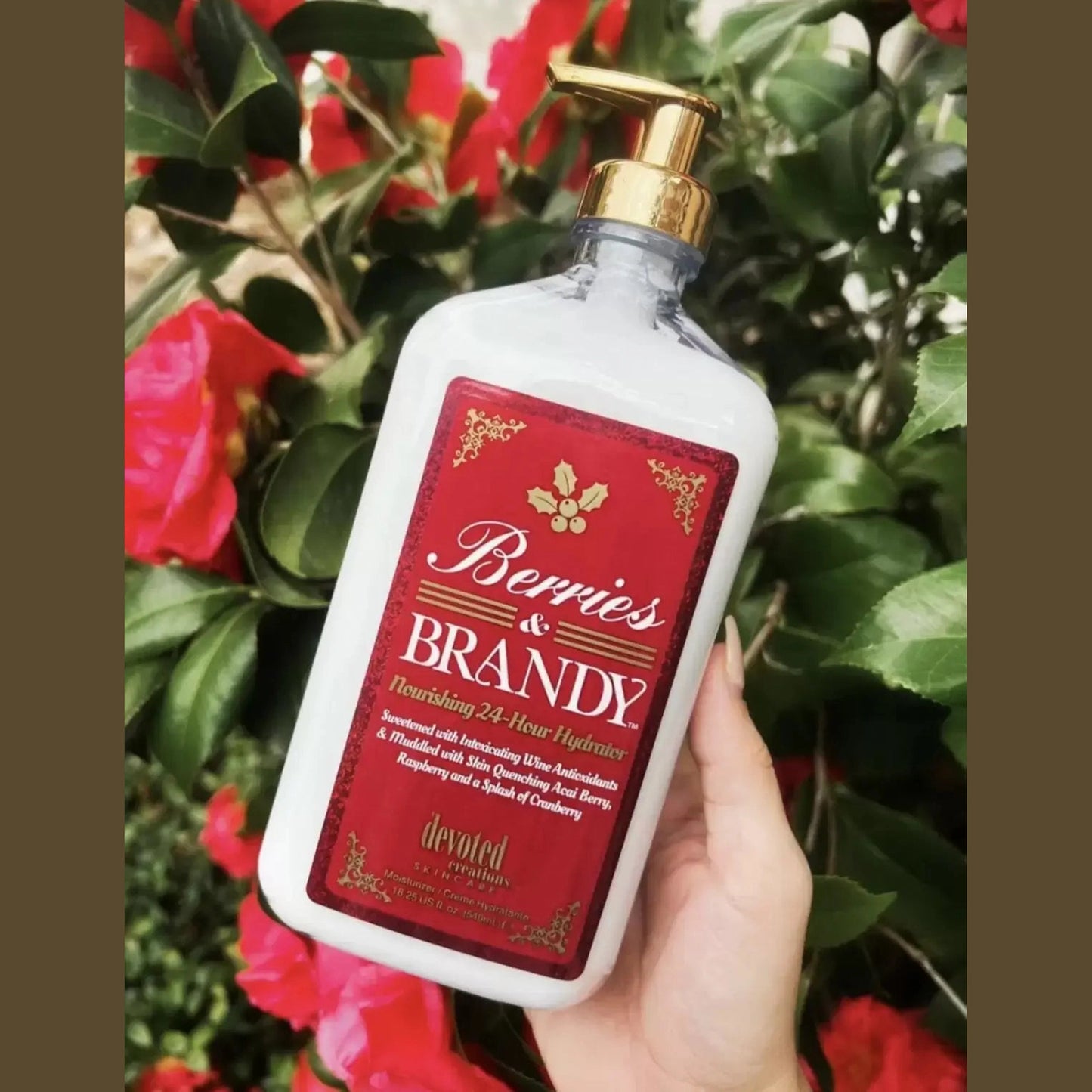 Devoted Creations Berries & Brandy, Nourishing Ultra-Rich Daily Cream with Cranberry, Acai, Raspberry, 540 ml