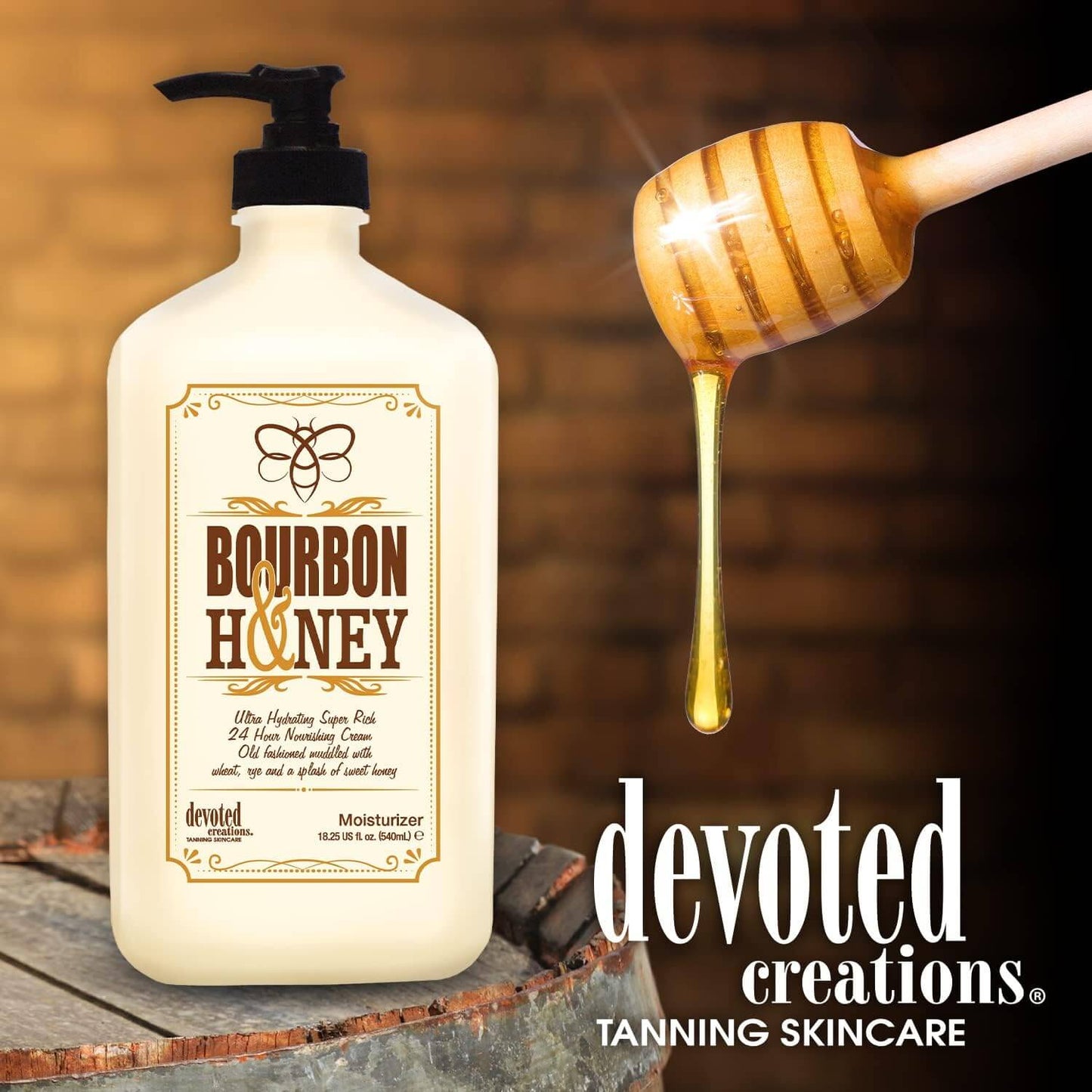 Devoted Creations Bourbon & Honey Nourishing Daily Cream with Honey, Rye, Wheat extracts, 540 ml