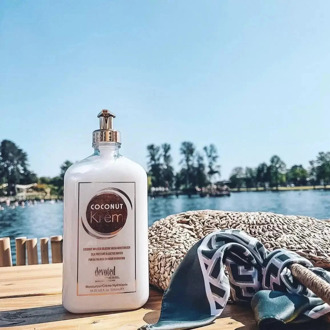 Devoted Creations Coconut Krèm, Daily Mega Moisturizing Cream with Silk Proteins, Cactus Water, 540 ml