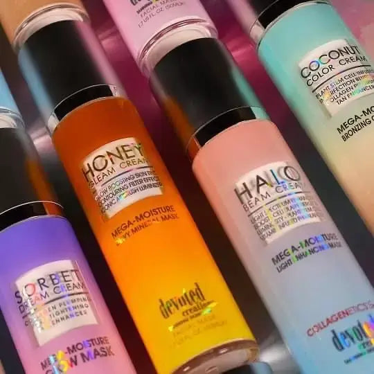 Devoted Creations Sorbet Dream Cream, Mega Moisturizing Tanning Mask with Electrolytes, Collagen, Pore Tightening, 50 ml