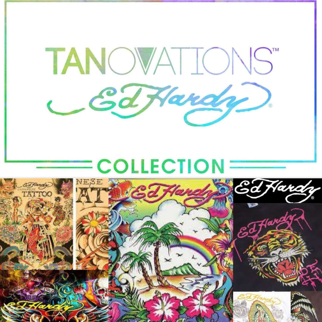 Ed Hardy Golden Isle Ultra Luminizing Shimmering lotion for solarium, Pearlescent Peptides, Vitamins, Raspberry Butter, 325 ml