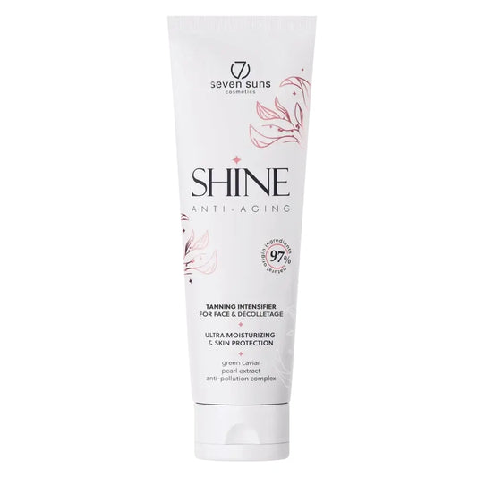 Lotion for solarium 7suns Shine Face Tan intensifier with ultra moisturising and skin protection, 75 ml