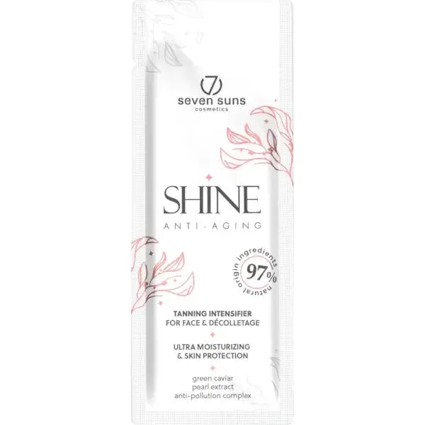 Lotion for solarium 7suns Shine Face Tan intensifier with ultra moisturising and skin protection, 5 ml