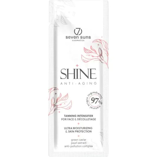 Lotion for solarium 7suns Shine Face Tan intensifier with ultra moisturising and skin protection, 5 ml