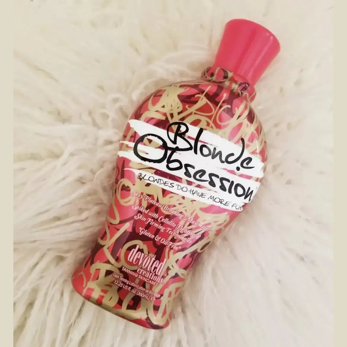 Lotion for solarium Devoted Creations Blonde Obsession, Sexy Plateau Breaking Maximizer for deep tan, youthful skin, 360 ml