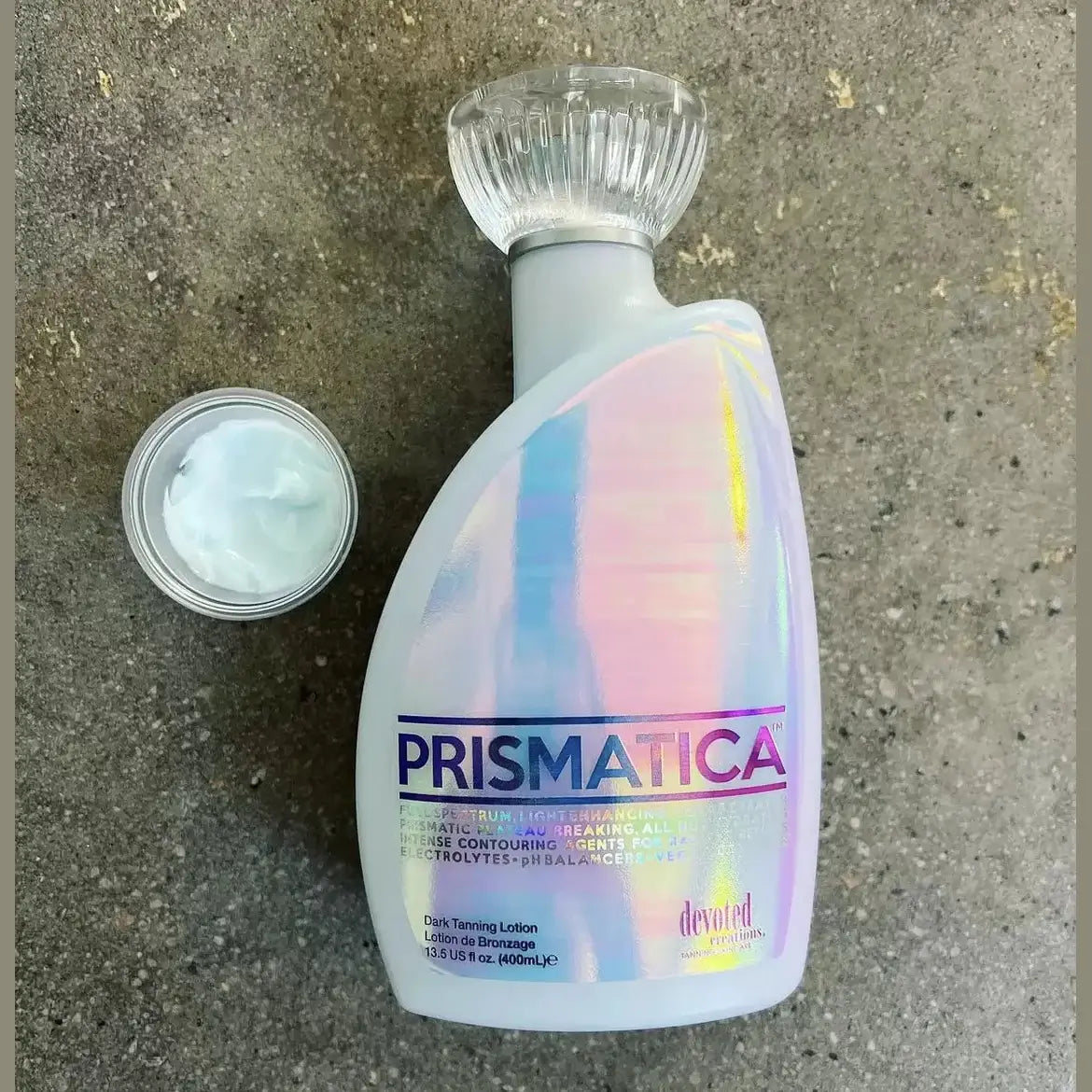 Lotion for solarium Devoted Creations Prismatica, Full Spectrum Light Enhancing Color Creator, Hypoallergenic, 400 ml