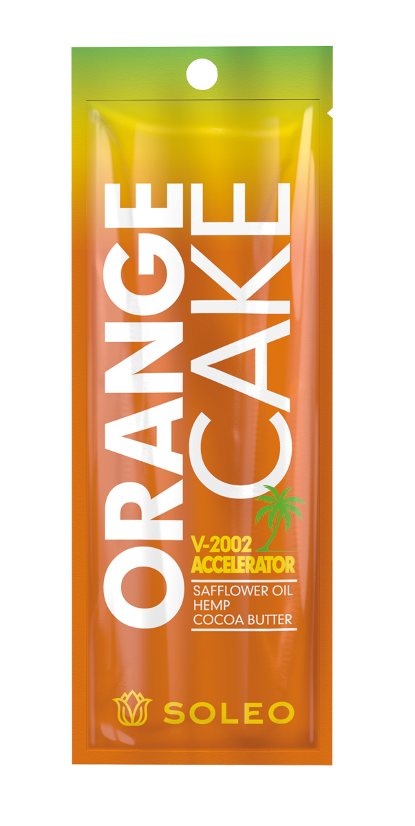 Accelerator til solarium Soleo Orange Cake med slankende appelsinolie, 15 ml