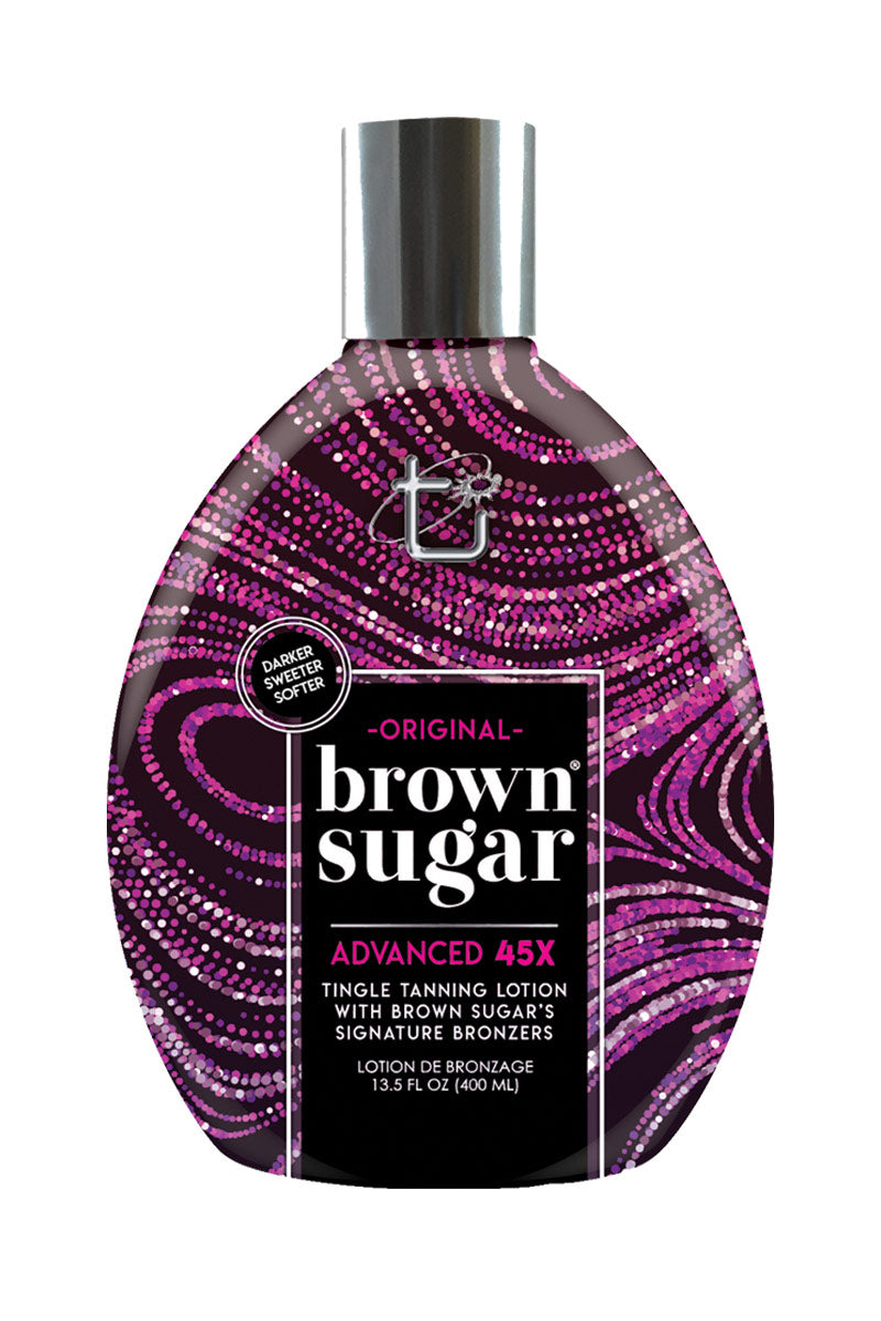 Brown Sugar ORIGINAL DARK 45X with warm tingle, light bronzer and skin firming, 400 ml