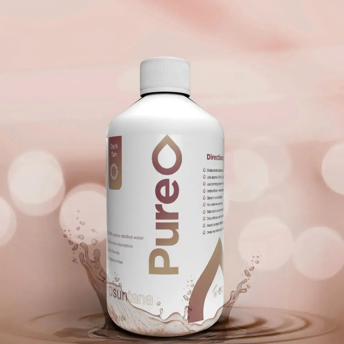 Loción Pure Dark para bronceado en spray, sin fragancia, bronceado puro, amigable con la piel, 250 ml