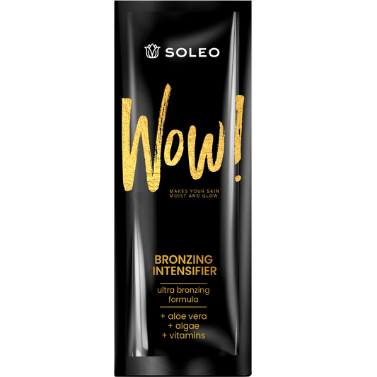 Shimmering cream for solarium Soleo WOW! for fast dark tan with glamour glow, 15 ml