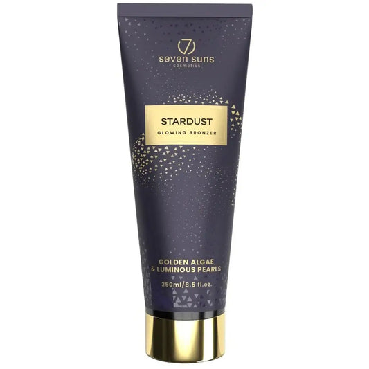 Solarium cream 7suns Stardust Instant Glowing Bronzer with golden particles, 250 ml