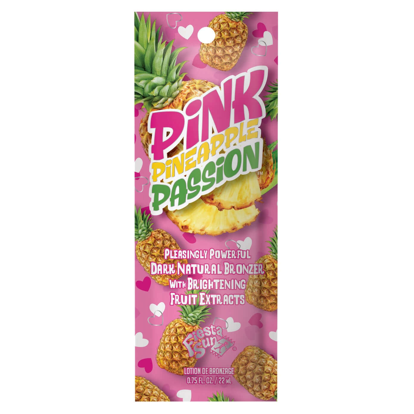 Fiesta Sun Pink Pineapple Passion solarium cream bronzer with fruit extracts