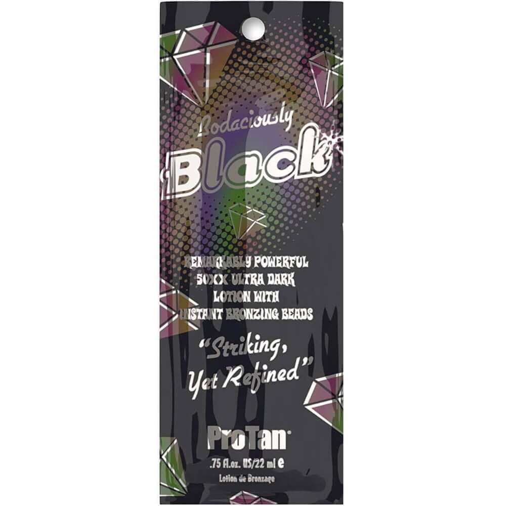 Pro Tan Bodaciously Black 50XX Ultra Dark Bronzing Lotion 22ml with instant bronzers