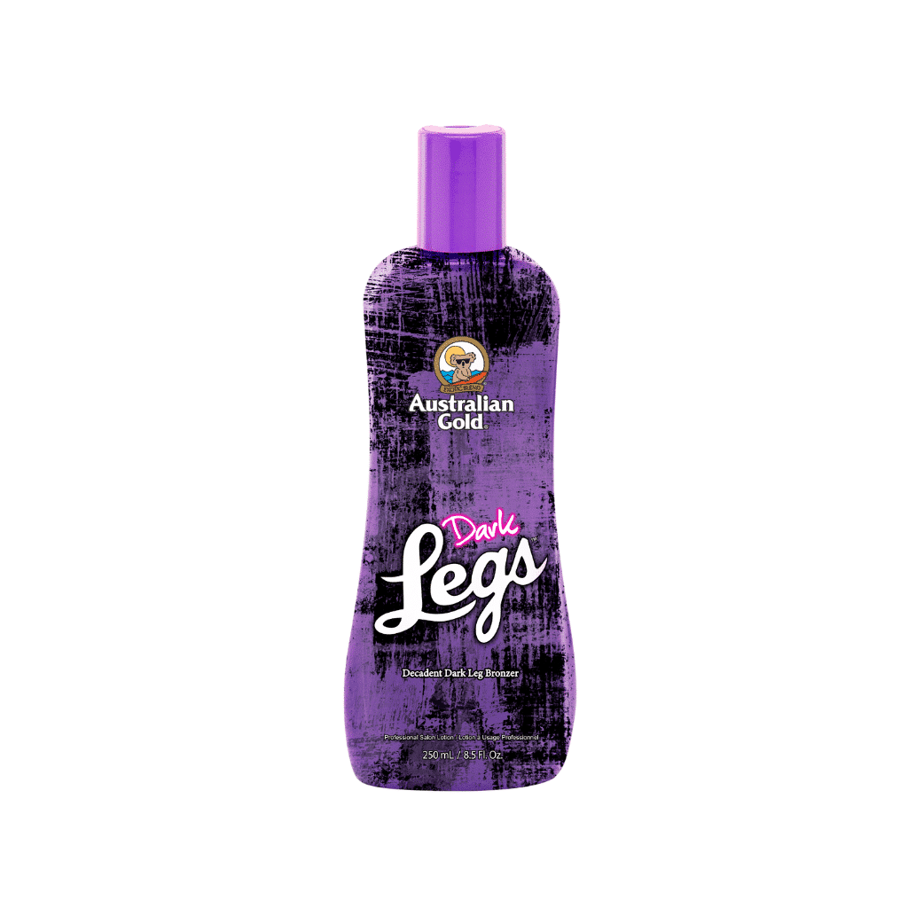 Australian Gold Dark Legs bronzing lotion in purple bottle