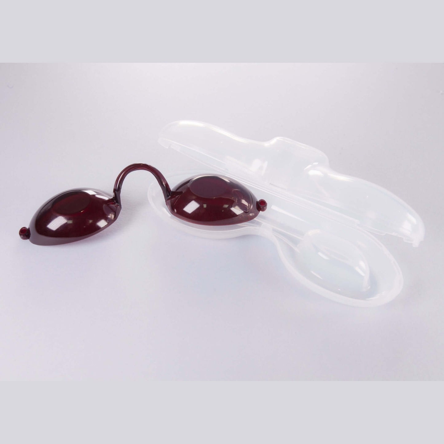 Solarium glasses for eye protection from UV spectrum, in individual case