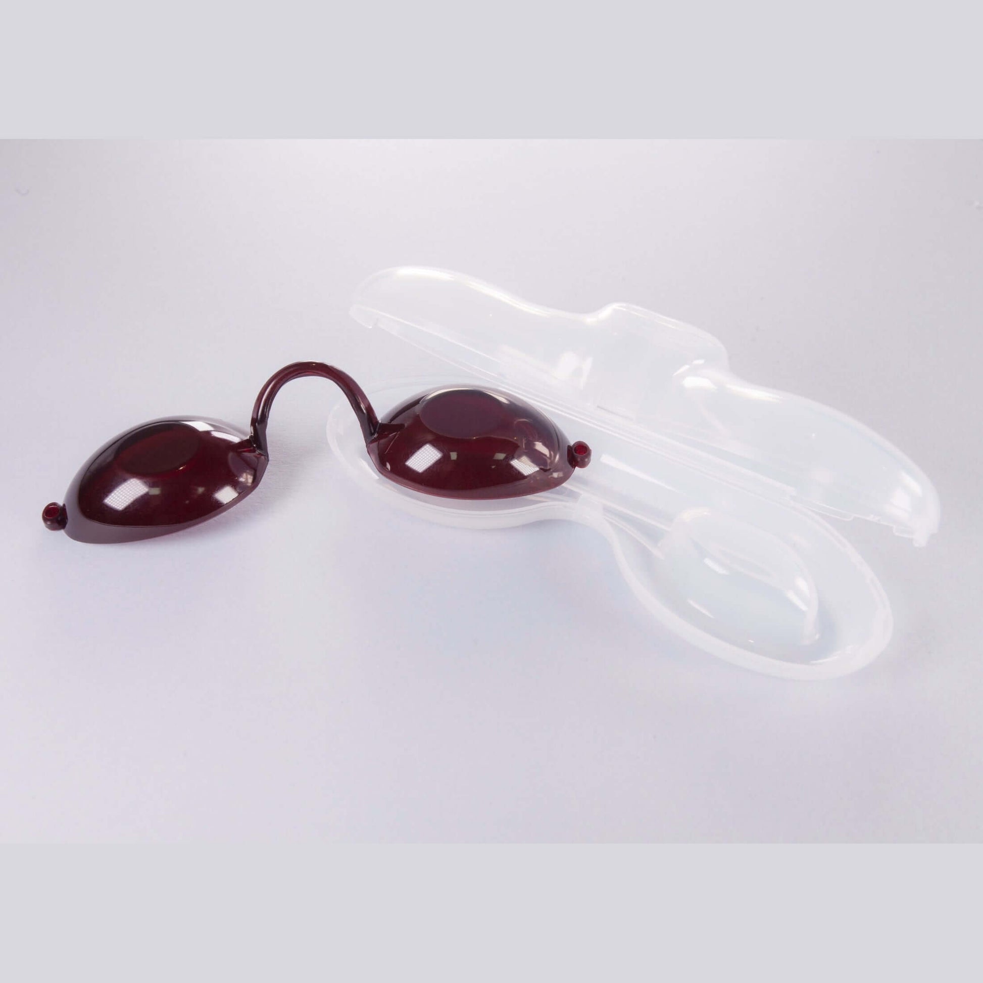 Solarium glasses for eye protection from UV spectrum, in individual case