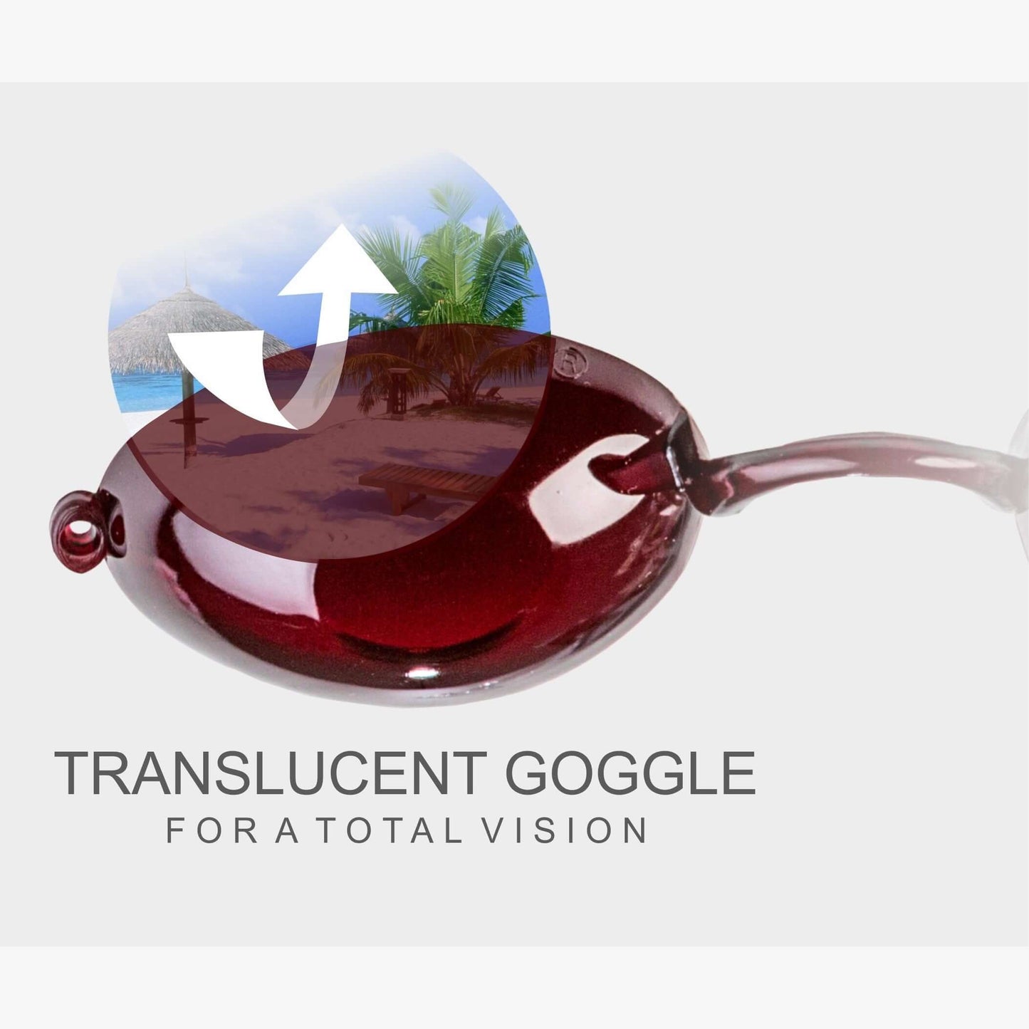 Solarium glasses for eye protection from UV spectrum, in individual case