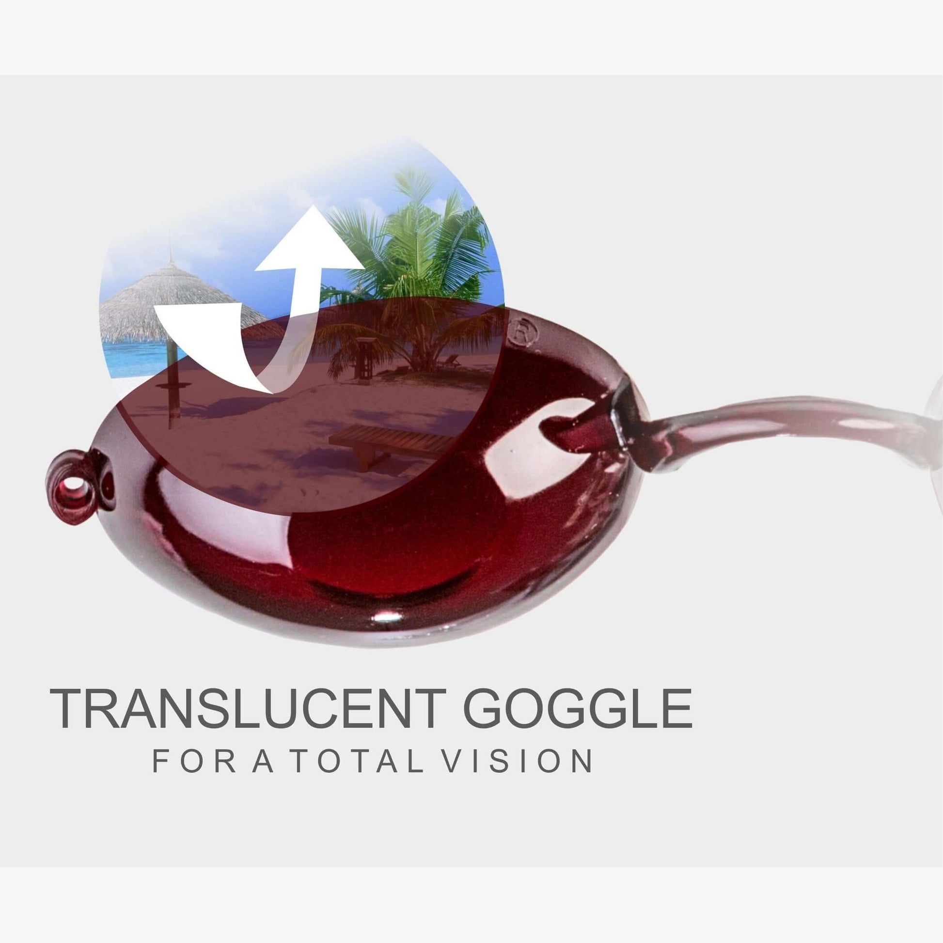 Solarium glasses for eye protection from UV spectrum, in individual case