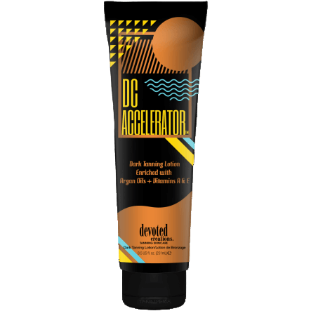 Solarium lotion Devoted Creations DC Accelerator enriched with Argan Oil, Vitamins A, E, 251 ml